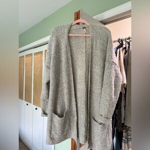 Free People Soft Gray Cardigan